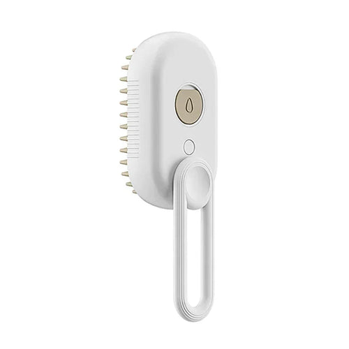 Pet Steam Brush Cat Dog Cleaning Steamy Spray Massage Beauty Comb 3 in 1 Hair Removal Grooming Supplies Pets Accessories Comb - Color: White 1PC